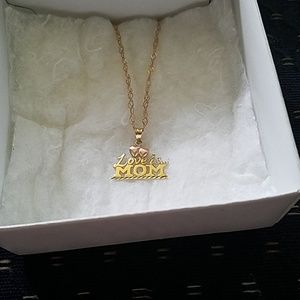 14kt Gold Mom Necklace